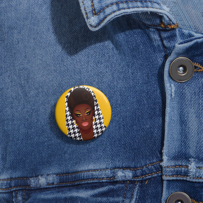 Bob the Drag Queen Houndstooth Hood Pin-Back Button